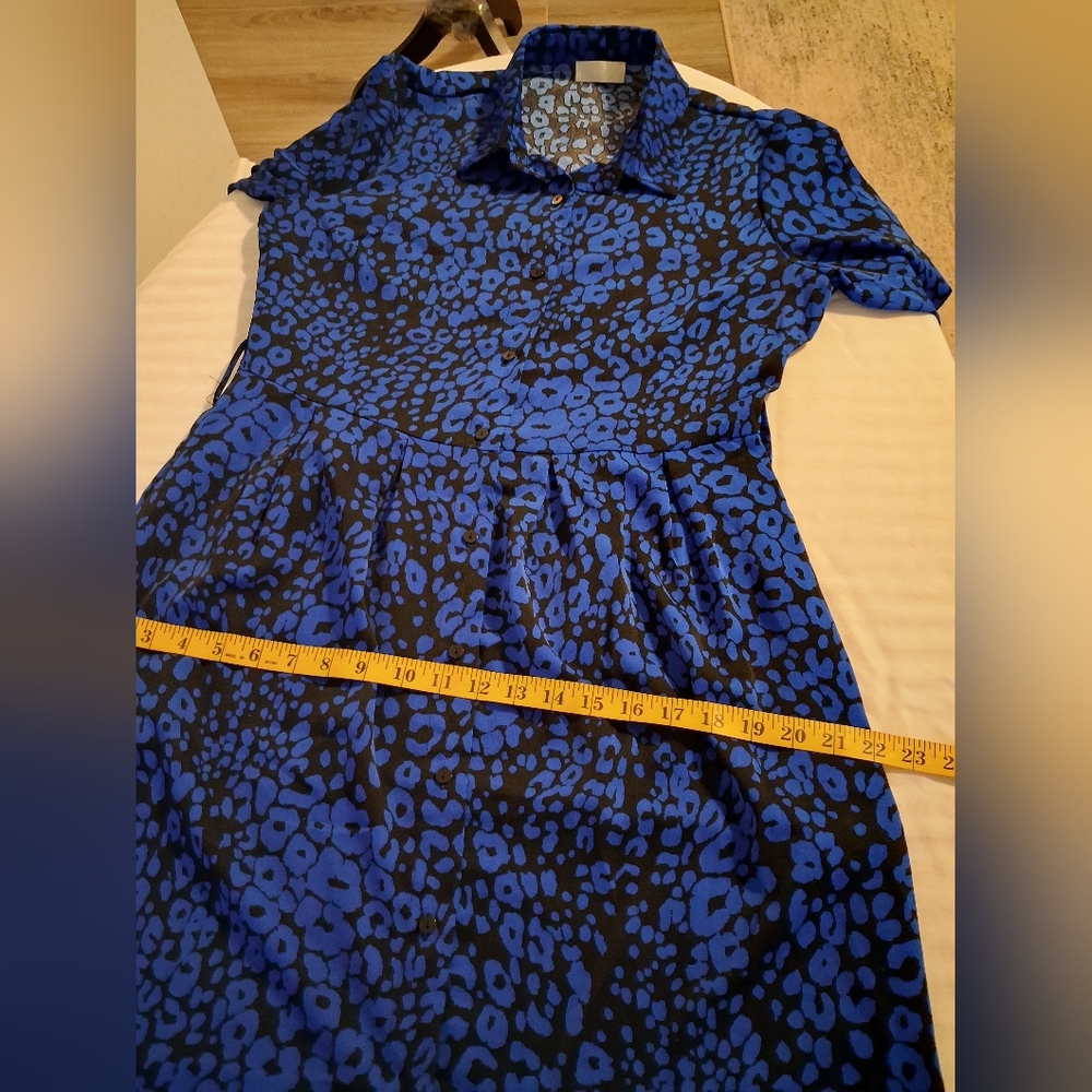 Black And Blue Long Sleeve Dress Size Small - Picture 10 of 10